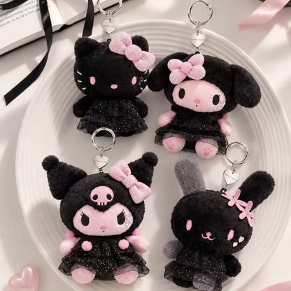 【limit 1】Sanrio｜PINK x BLACK Mascot Holder /Plush Keychain｜H8cm approx.