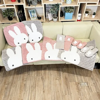 Miffy米菲｜Slippers pink Prima Miffy room supplies条纹软底刺绣室内家居拖鞋