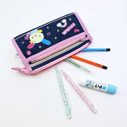 Sanrio｜Heart-pounding Memories Heisei Retro Denim Pen Pouch Pencil Case｜205×100×50mm approx.