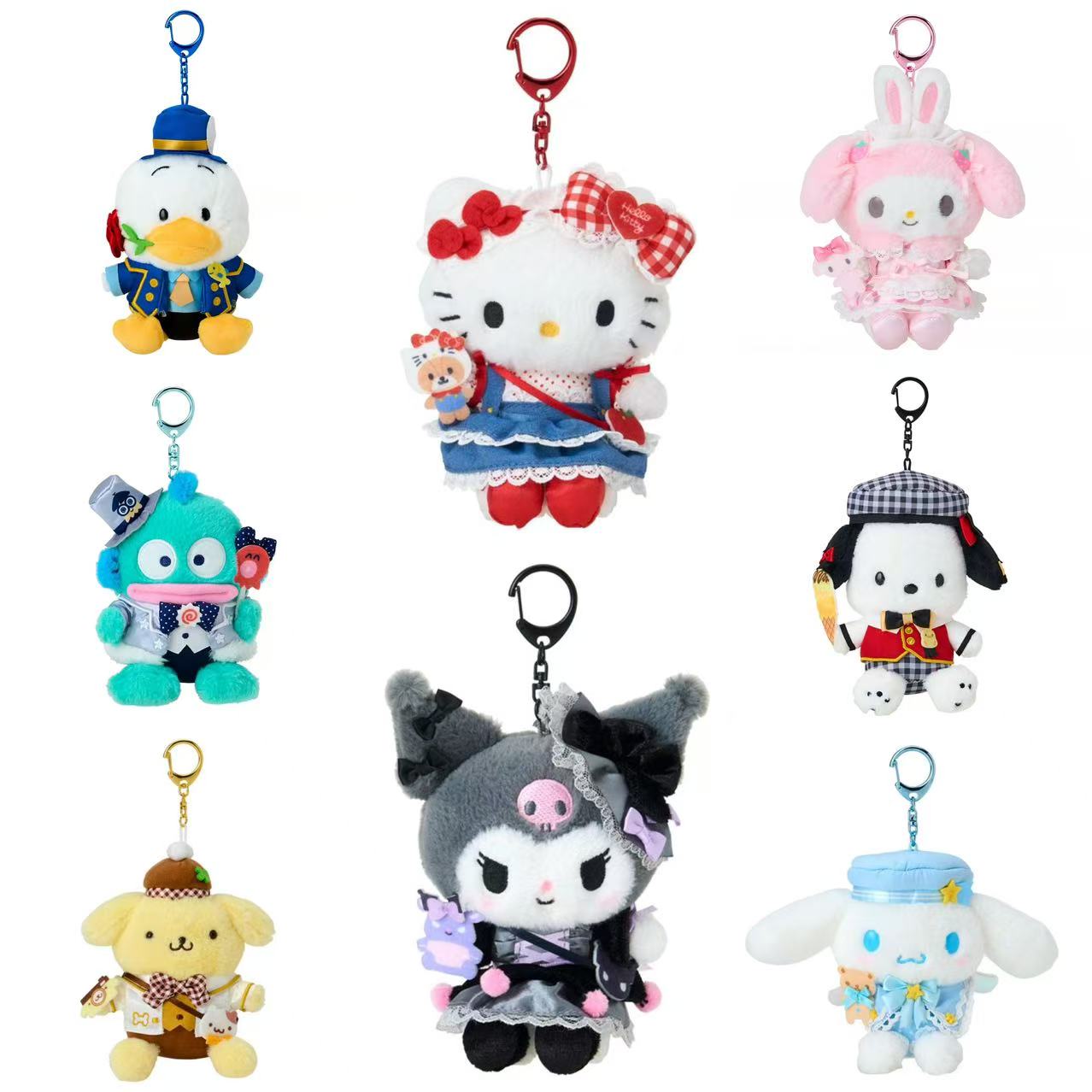 Sanrio｜Character Grand Prix 4th Edition Outfit Collection Mascot Holder /Plush Keychain｜12×8×15cm approx.