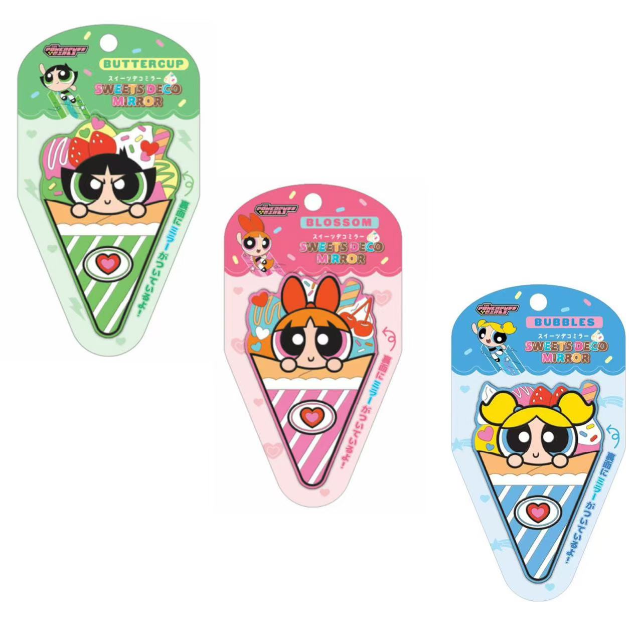 Powerpuff Girls｜Dessert Crepe Deco Mirror｜119×74mm approx.