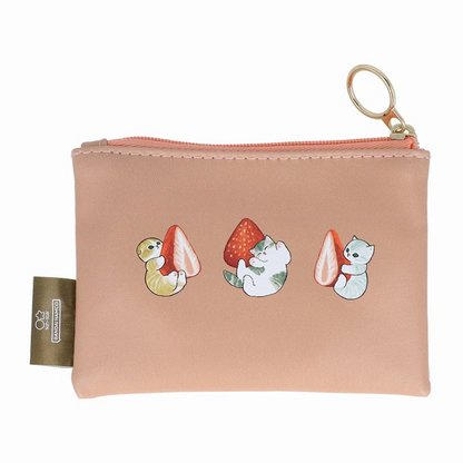 Mofusand｜Mini Flat Pouch - Fruit Cat｜W120×H90×D10mm approx.