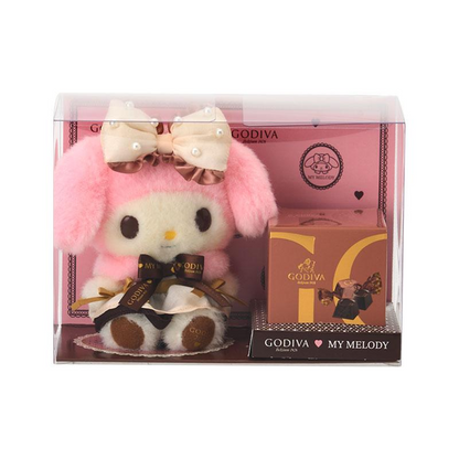 Sanrio三丽鸥｜Plush Keychain Hello Kitty Sanrio x GODIVA 2025歌帝梵联名巧克力+毛绒玩偶挂件礼物套装/礼盒