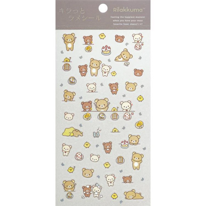 Rilakkuma｜Glitter Sticker｜200×95mm approx.