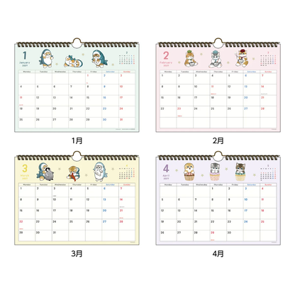 mofusand ｜Desk Calendar with Message 2027｜297×215×10mm approx.