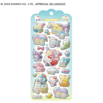 Sanrio｜Characters Drop Jelly Stickers｜200 x 95 mm approx.
