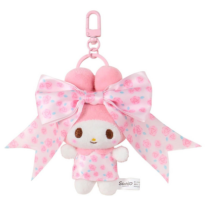 【limit 1】Sanrio三丽鸥｜My Melody Birthday 50th Anniversary Princess Ribbon Secret Mascot Keychain美乐蒂50周年生日粉桃甜心系列大蝴蝶结毛绒玩偶挂件盲盒/全8种｜1枚入