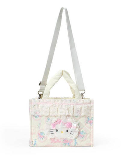 Sanrio｜White Frill Design 2 Way Tote Bag｜23×11×17.5cm approx.