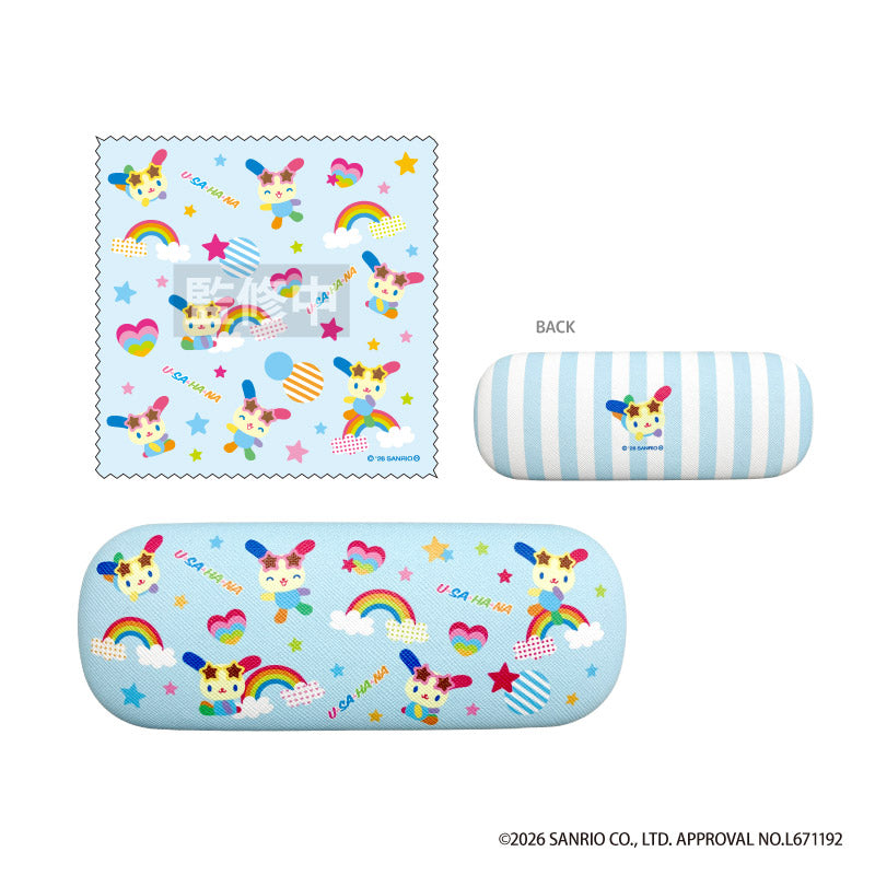 Sanrio｜Characters Usahana Eyeglasses Case with Cleaning Cloth｜H60 x W160 x D35mm approx.