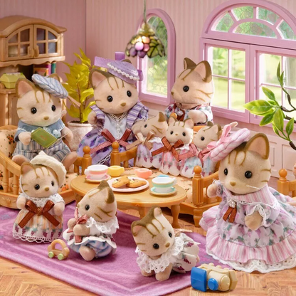 【limit 1】SylvanianFamilies｜Striped Cat Baby Elegant Set