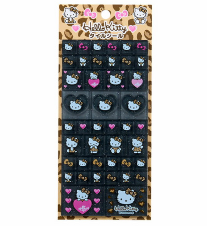 Sanrio｜Hello Kitty Gogo Gal Collection Leopard 90s Tile Sticker｜5.8×0.2×12cm approx.