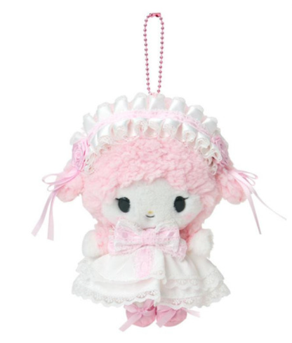 【Restock incoming】Sanrio｜White Frill Design Mascot Holder /Plush Keychain｜13.5×7.5×18cm approx.