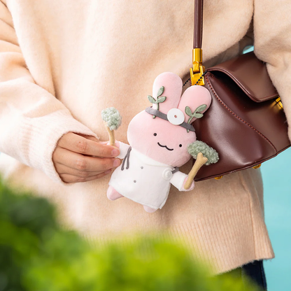 Sanrio｜White Tiger and Black Tiger Prawn Character doctor rabbit Mascot Holder /Plush Keychain｜H155×W140×D75mm approx.