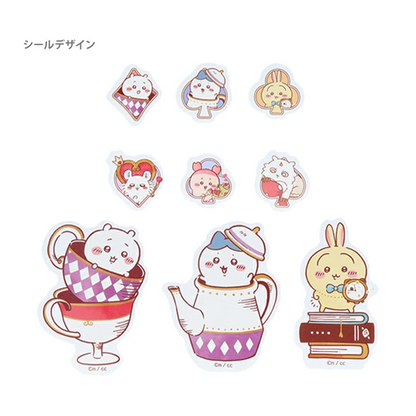 Chiikawa 吉伊卡哇｜Wonder tea time爱丽丝梦游仙境下午茶系列模切贴纸套装｜18枚入