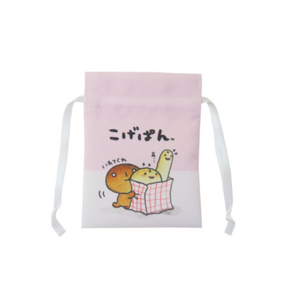 San-X｜Mini Drawstring Pouch - Kogepan烤焦面包迷你抽绳收纳包/巾着｜约W90×H120mm