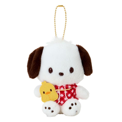 【restock soon】Sanrio｜Pochacco Loves Pee-chans Happy Birthday Mascot Holder /Plush Keychain｜12×8×14cm approx.