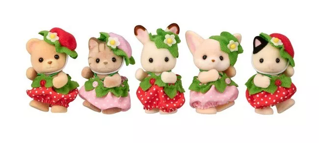 【limit 1】SylvanianFamilies｜ Strawberry Costume Babies set 5 babies Calico Critters Epoch Japan