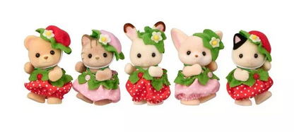 【limit 1】SylvanianFamilies｜ Strawberry Costume Babies set 5 babies Calico Critters Epoch Japan