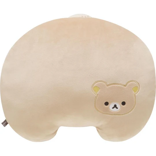 Rilakkuma轻松熊｜BASIC RILAKKUMA Favorite Things Cushion Bottom Die-cut San-X可爱角色超好rua屁屁造型抱枕/靠垫｜约280×350×150mm