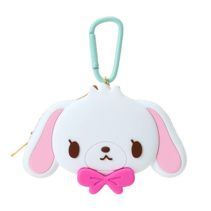 Sanrio｜Sugarbunnies Happy Birthday Biscuit Face-Shaped Silicone Mini Pouch｜11 x 4 x 7.5cm approx.