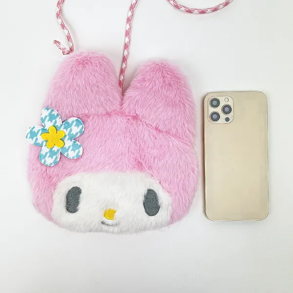 Sanrio｜My Melody Plush Sacoche Kaohana Shoulder Bag｜15cm x 20cm x 2cm approx.