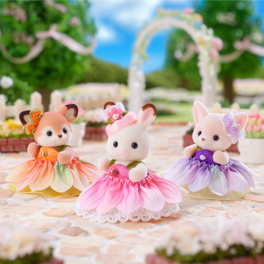 【limit 1】SylvanianFamilies｜Flower Dresses Baby Trio
