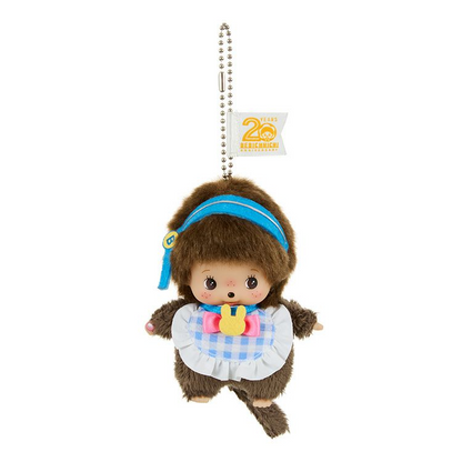 Monchhichi｜Bebichhichi Idol Mascot Holder /Plush Keychain｜H9.5 x W6 x D5.5 cm approx.