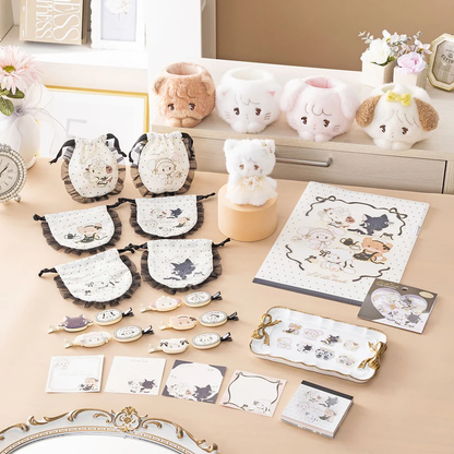 mikko illustrations｜Lil ala mode Flower Tulle Mousse Mascot Holder /Plush Keychain｜H110 x W90 x D80mm approx.