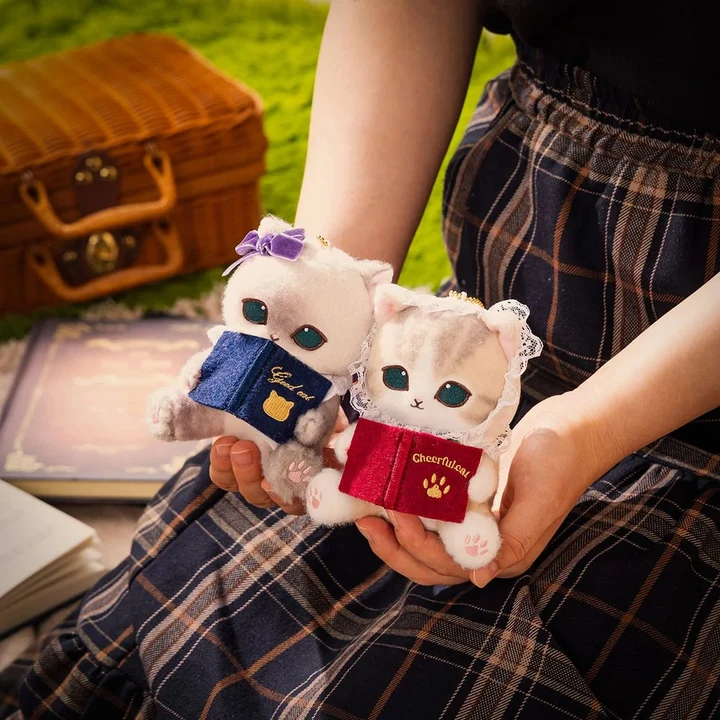 mofusand｜Nyantique Reading Mascot Holder /Plush Keychain｜120×100×110mm approx.