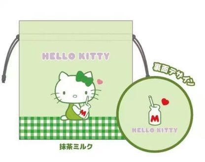 Sanrio｜Matcha Hello Kitty POP-UP STORE Drawstring Bag