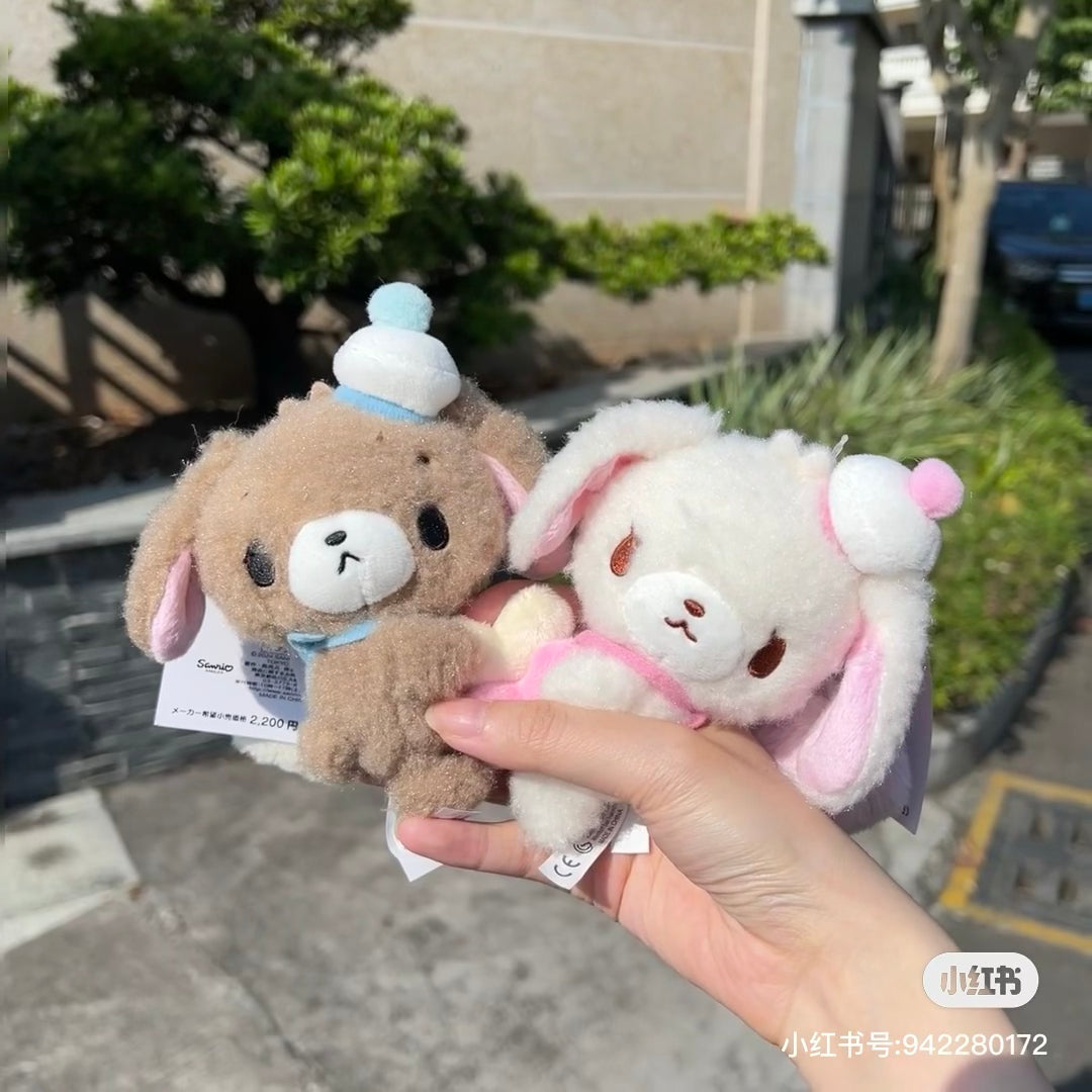 Sanrio三丽鸥｜ Mascot Holder / Fluffy Heart毛茸茸爱心系列平成复古可爱角色玩偶挂件/包挂｜约11×6×13cm