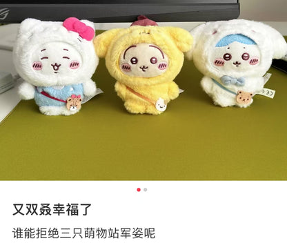 【limit 1】Sanrio｜Chiikawa X Sanrio Characters  Mascot Holder /Plush Keychain｜8 x 14.5 x6cm approx.