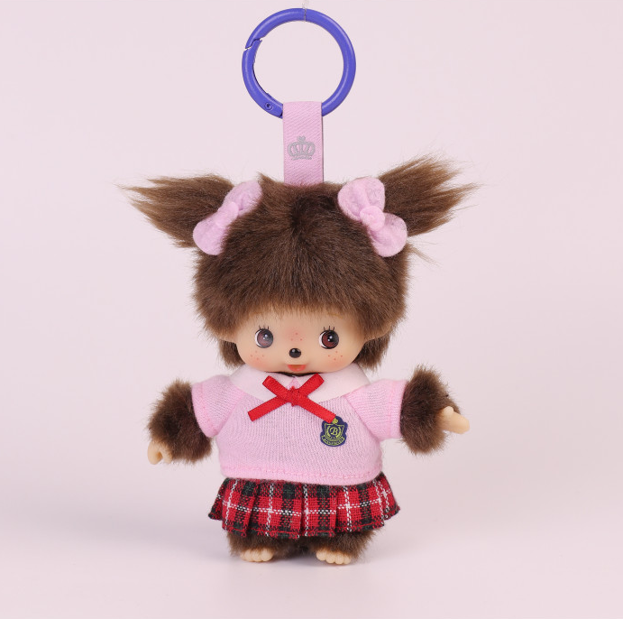 Monchhichi｜Bebichhichi school uniform Mascot Holder /Plush Keychain｜H10cm approx.