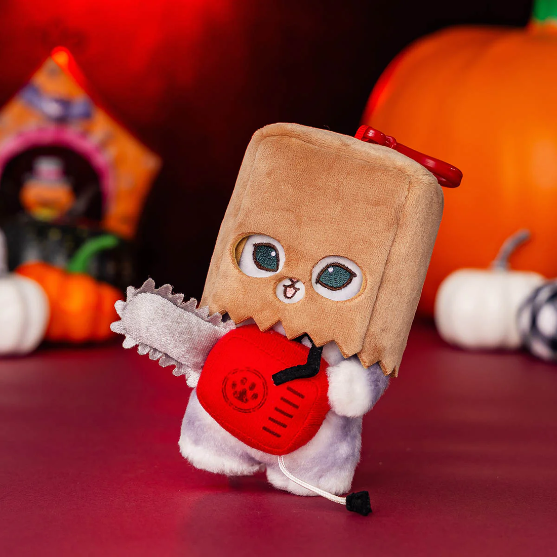 Mofusand｜Mischievous Chainsaw Meow Vibrating Mascot Holder /Plush Keychain｜H135mm x W105mm x D55mm approx.