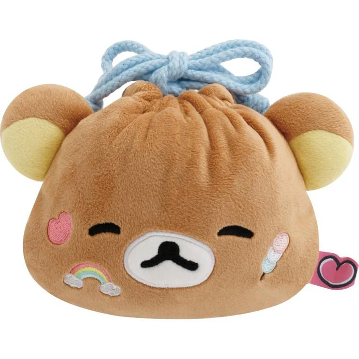 Rilakkuma｜Yuruyuru Pokapoka Warm and Cozy Plush Drawstring Bag｜ 130×200×20mm approx.