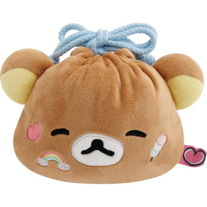 Rilakkuma｜Yuruyuru Pokapoka Warm and Cozy Plush Drawstring Bag｜ 130×200×20mm approx.