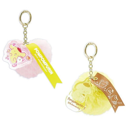 Sanrio｜Pompompurin 30th Anniversary Fluffy Keychain｜12.4 x 9.3 x 8cm approx.