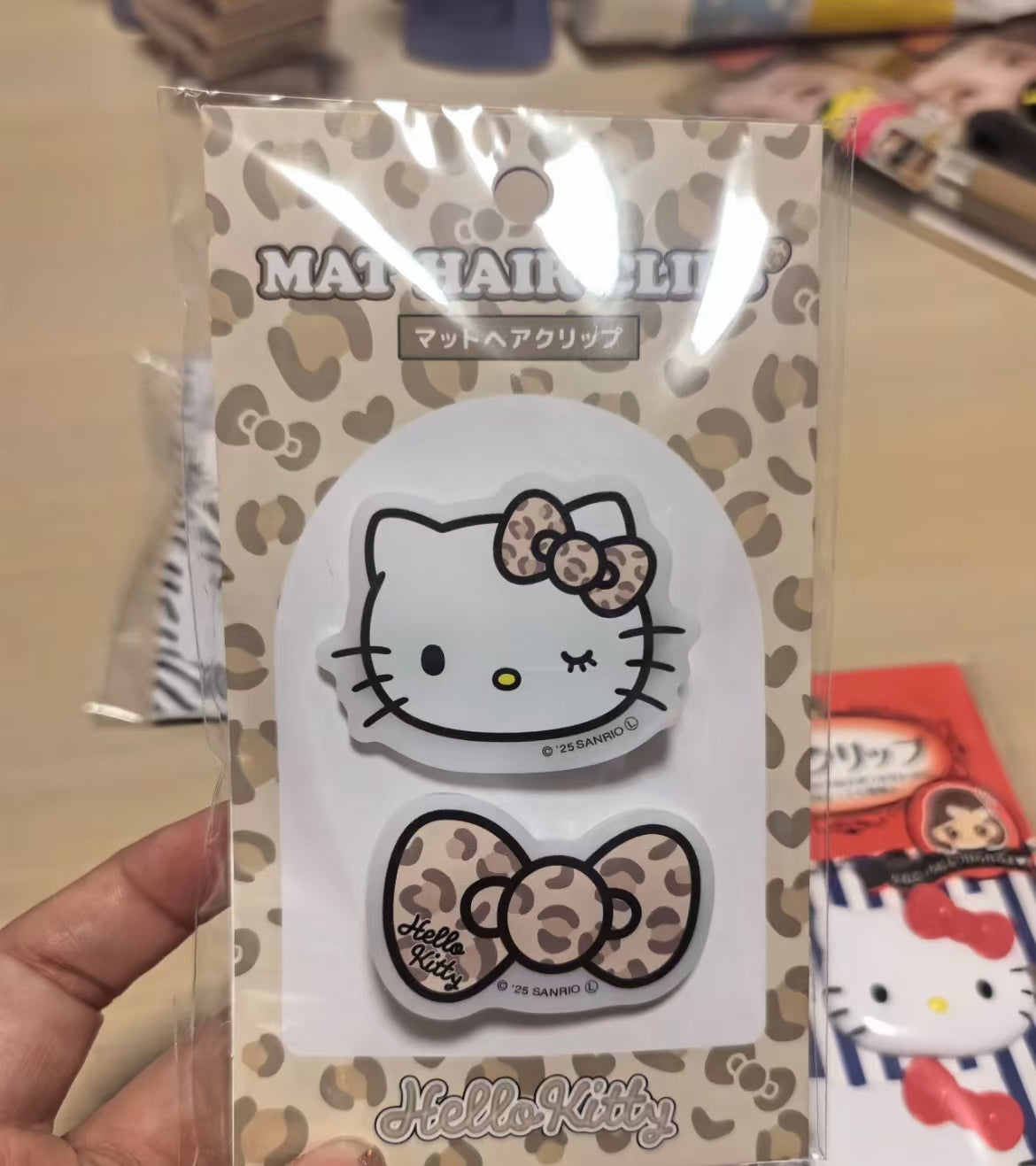 Hello kitty｜Lolita Gogo Gal Collection Leopard Acrylic Hair Clip｜45×50×13mm approx.