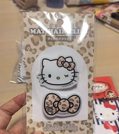Hello kitty｜Lolita Gogo Gal Collection Leopard Acrylic Hair Clip｜45×50×13mm approx.