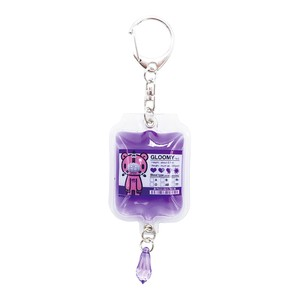 Gloomy Bear｜Blood Transfusion Pack Keychain/Keyring｜H13.5 × W5.4 × D0.9cm approx.