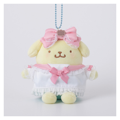 Sanrio｜Pompompurin Hospitality Party Squishy Mascot Holder /Plush Keychain｜H85mm approx.