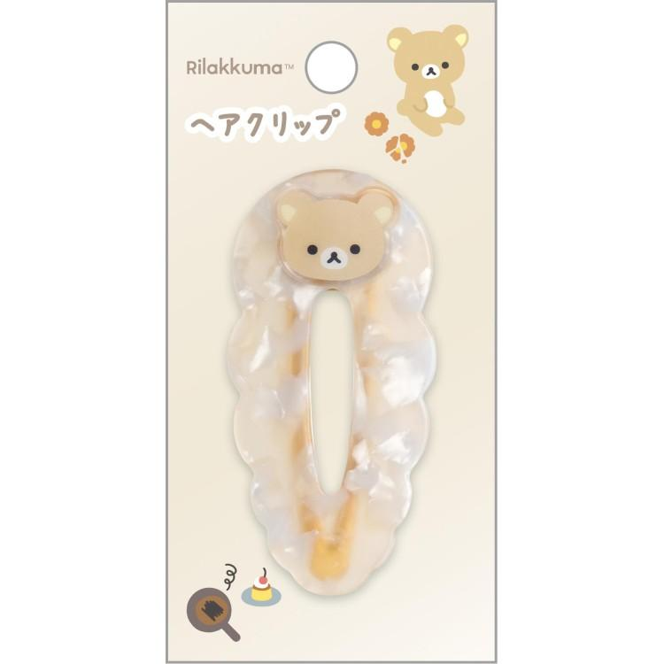 Sanx｜Acrylic Pearl Marble Hair Clip｜70×35×20mm approx.