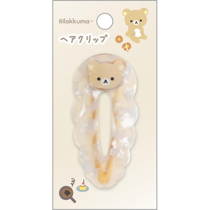Sanx｜Acrylic Pearl Marble Hair Clip｜70×35×20mm approx.