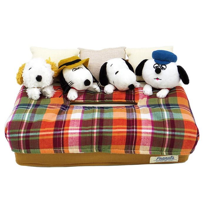 Snoopy｜Peanuts Brothers Tissue Cover｜H12 x W27 x D19cm approx.