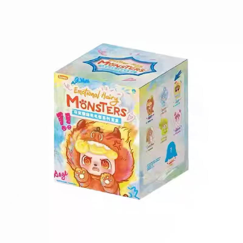 JOTOYS Q.Kid Emotional Hairy Monsters Series Vinyl Plush Keychain Blind Box