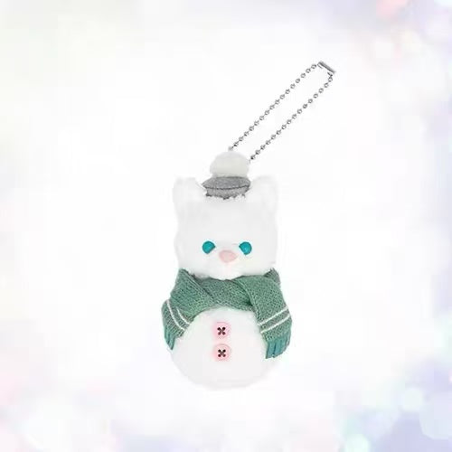 Disney｜Duffy and friend Winter 2025 snowman Mascot Holder /Plush Keychain