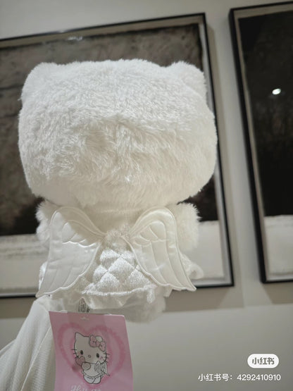 Hello kitty凯蒂猫｜Sanrio Hello Kitty Plush  / Angel and Little Devil天使恶魔玩偶｜约 25.7 x 18.2 x 11.7cm