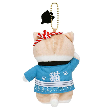 Mofusand｜Wasshoi! Festival Blue Happi Coat Mascot Holder /Plush Keychain｜140×90×60mm approx.