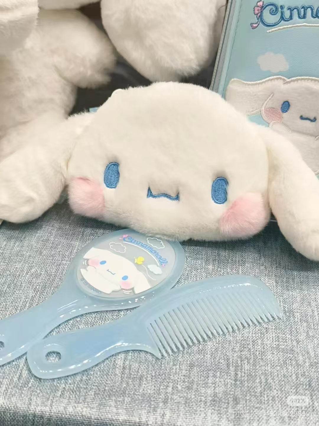 Sanrio｜Cinnamoroll Plump Cheeks Case Mirror &amp; Comb｜19×3×9cm approx.
