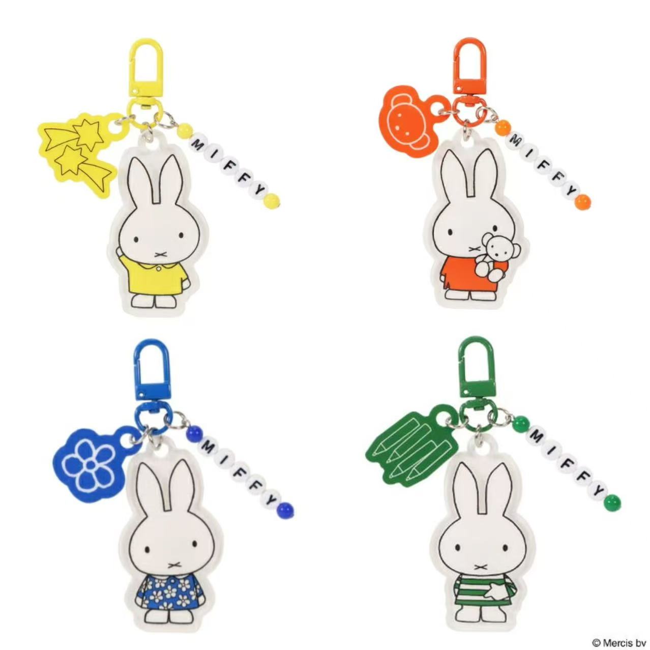 Miffy｜Bruna colors Clear Keychain/Keyring｜9.5cm x 3.6cm x 0.8cm approx.